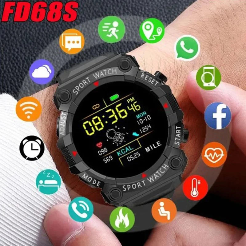 DD68S Smart Watch Real Stepcount Multi Function Step Connected Smart Watch For Men And Women Suitable For IOS And Android